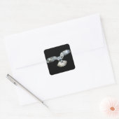 Aanpasbare Buizerd Uitgespreide Vleugels Vierkante Sticker (Envelop)