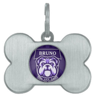 Aanpasbare Bulldog Huisdieren Naamplaatje