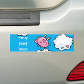 Aanpasbare bumpersticker met vliegende varkenswolk (Op auto)