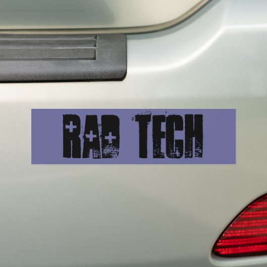 Aanpasbare bumpersticker voor Rad Tech (Op auto)