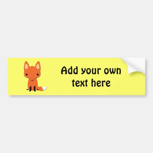Aanpasbare bumpersticker voor vossenvos (Voorkant)
