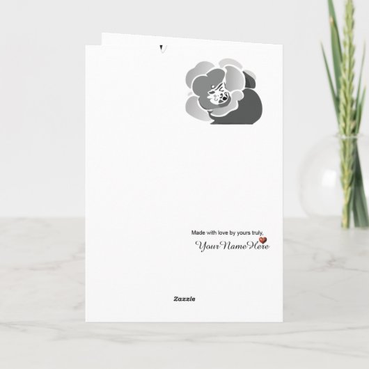 Aanpasbare cadeaukaart voor een september-datum kaart (Achterkant)