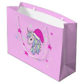Aanpasbare cadeautas voor Unicorn Santa Kerstmis (Achterkant Gekanteld)