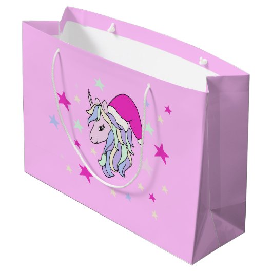 Aanpasbare cadeautas voor Unicorn Santa Kerstmis (Achterkant Gekanteld)