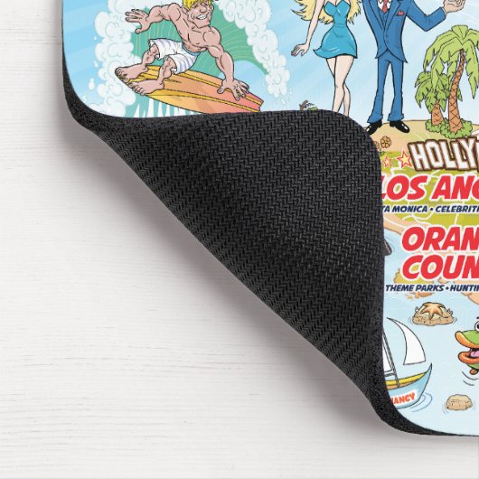 Aanpasbare California Cartoon Muismat (Hoek)