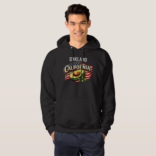 Aanpasbare California heren sweatshirt met capucho (Voorkant volledig)
