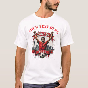 Aanpasbare Canada Voetbalteam Supporter T-shirt