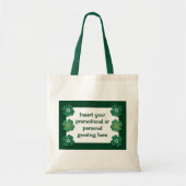 Aanpasbare canvas tassen - shamrocken (Voorkant)