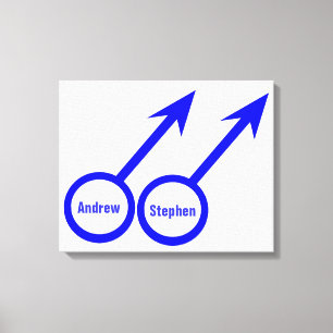 Aanpasbare Canvasprint voor Homoseksuele Geliefden Canvas Afdruk