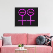 Aanpasbare Canvasprint voor Lesbische Geliefden Canvas Afdruk (Insitu (Woonkamer))