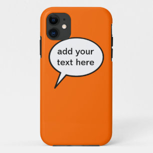 aanpasbare cartoon spraakballon Case-Mate iPhone case