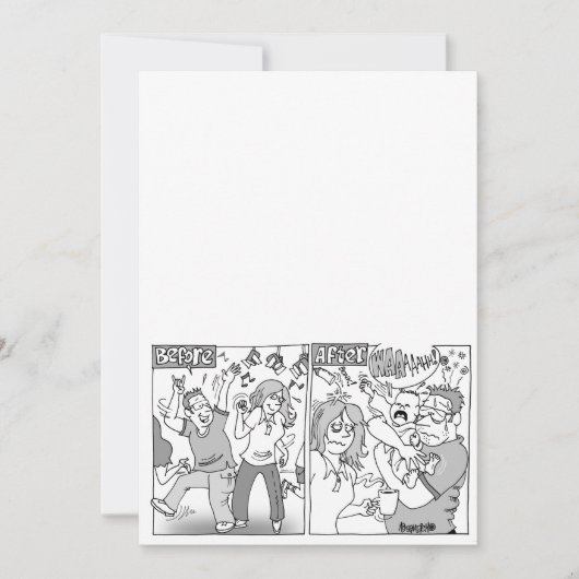 Aanpasbare Cartoon Trouw Uitnodiging (Voorkant)