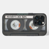 Aanpasbare Cassette Mix Tape iPhone Hoesje (Achterkant horizontaal)