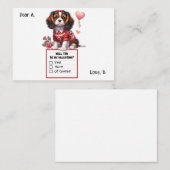 Aanpasbare Cavalier King Charles Valentijnsdag kaa Notitiekaartje (Voorkant / Achterkant)