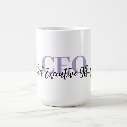 Aanpasbare “CEO” koffiemok — Gepersonaliseerd cade (Center)