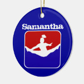 Aanpasbare cheerleader-versiering keramisch ornament (Links)