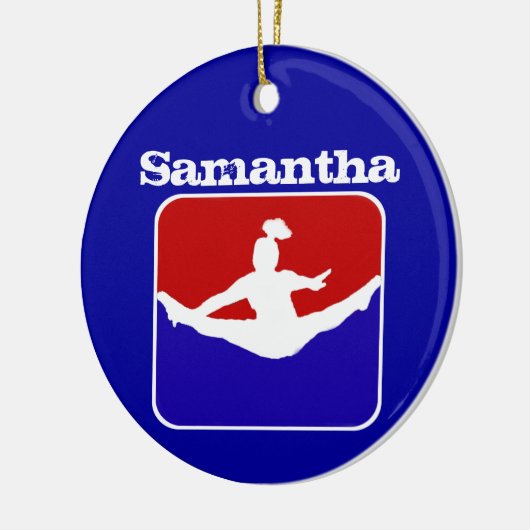 Aanpasbare cheerleader-versiering keramisch ornament (Links)