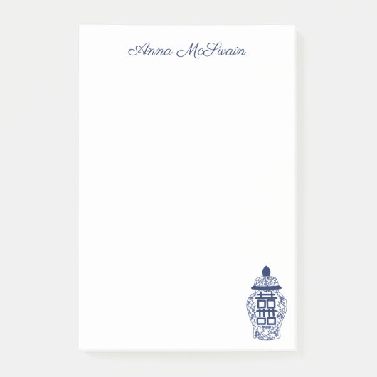Aanpasbare Chinoiserie Ginger Jar Post-it® Notes (Voorkant)