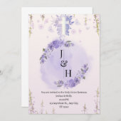 Aanpasbare Christelijke bruiloft uitnodiging (Voorkant / Achterkant)