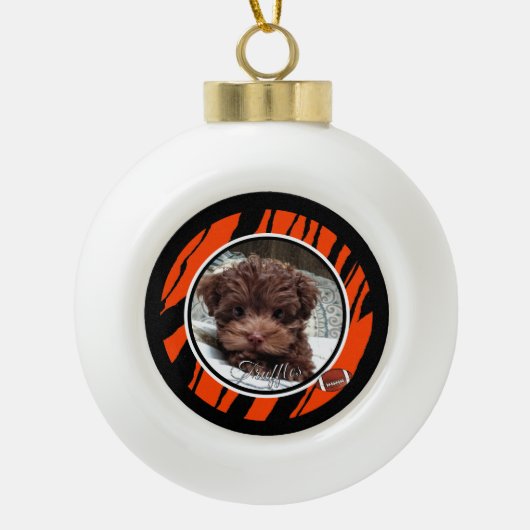 Aanpasbare Cincinnati-hondfan Keramische Bal Ornament (Voorkant)