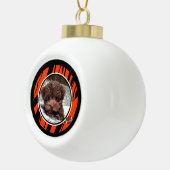 Aanpasbare Cincinnati-hondfan Keramische Bal Ornament (Rechts)