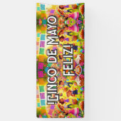 Aanpasbare ¡Cinco de Mayo Fleliz!   Spandoek (Verticaal)