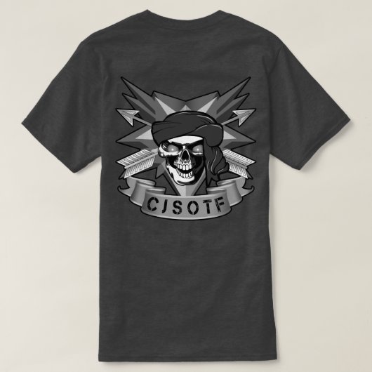 Aanpasbare CJSTOF Monochroom T-shirt (Design achterkant)