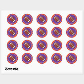 Aanpasbare Clemson Fan Ronde Sticker (Vel)