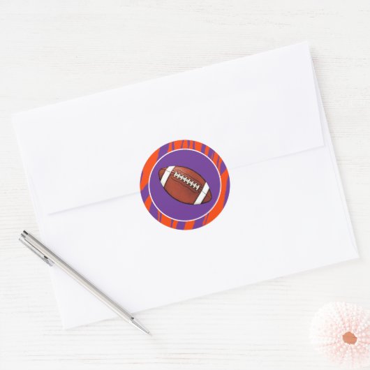 Aanpasbare Clemson Fan Ronde Sticker (Envelop)