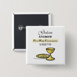 Aanpasbare communieketel voor de petekind voor de  vierkante button 5,1 cm