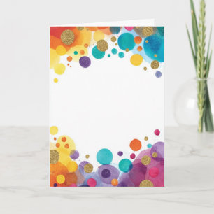 Aanpasbare Confetti Frame Vouwkaart Kaart