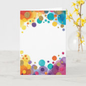 Aanpasbare Confetti Frame Vouwkaart Kaart (Gele Bloem)