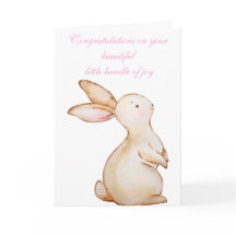 Aanpasbare Congratulations on the birth konijn