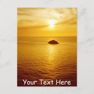 Aanpasbare Cornwall zonsondergang Briefkaart