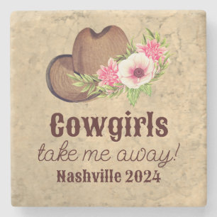 Aanpasbare Cowgirls Take Me Away! Nashville Stenen Onderzetter
