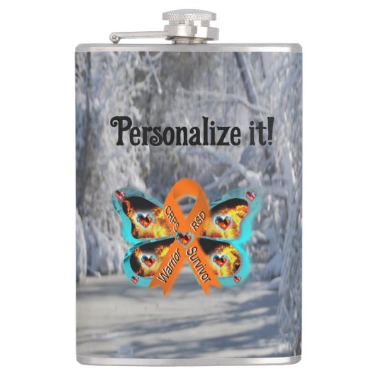 aanpasbare CRPS RSD Warrior Survivor vlinder Heupfles (Voorkant)