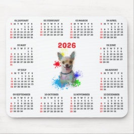 Aanpasbare Cute Chihuahua-hondkalender Muismat