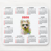 Aanpasbare Cute Westie-hondkalender