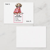Aanpasbare Dachshund Valentijnsdagkaart Notitiekaartje (Voorkant / Achterkant)