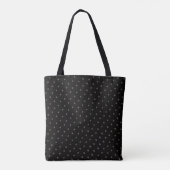 Aanpasbare Daisies Krans Monogram Elegant Zwart Tote Bag (Achterkant)