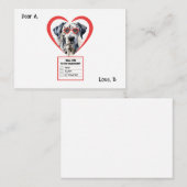 Aanpasbare Dalmatiër Hond Valentijn Notitiekaartje (Voorkant / Achterkant)