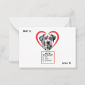 Aanpasbare Dalmatiër Hond Valentijn Notitiekaartje (Voorkant)