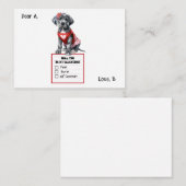 Aanpasbare Dalmatiër Hond Valentijn Notitiekaartje (Voorkant / Achterkant)