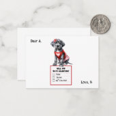 Aanpasbare Dalmatiër Hond Valentijn Notitiekaartje (Voorkant / Achterkant in situ)