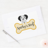 Aanpasbare Dalmatiër Met Een Hondenbot Sticker (Envelop)
