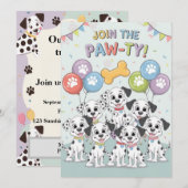 Aanpasbare Dalmatische verjaardagsuitnodiging Kaart (Voorkant / Achterkant)