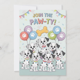 Aanpasbare Dalmatische verjaardagsuitnodiging Kaart