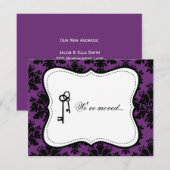 Aanpasbare Damask verhuis aankondiging (Voorkant / Achterkant)