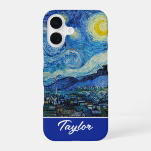Aanpasbare De sterrennacht van Van Gogh iPhone 16 Hoesje