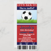 Aanpasbare de verjaardagsuitnodiging van de Ticket Kaart (Voorkant)